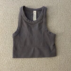 ALO Yoga Purple Fitted Crop Tank Top